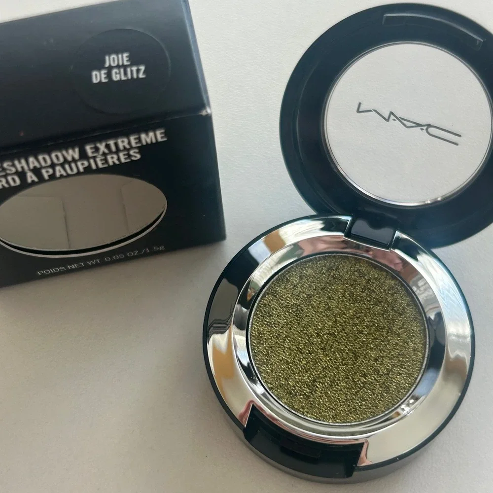 Mac JOIE DE GLITZ Dazzleshadow Extreme Eyeshadow Pot NI Olive Green Sparkle